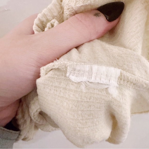 Urban Outfitters Ivory Sleeveless Early Hours Cropped Tank Top Ribbed - Picture 4 of 5